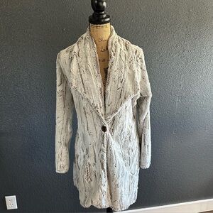 Vine Street Faux Rabbit Fur Coat Made in USA NWT L Plush Jacket